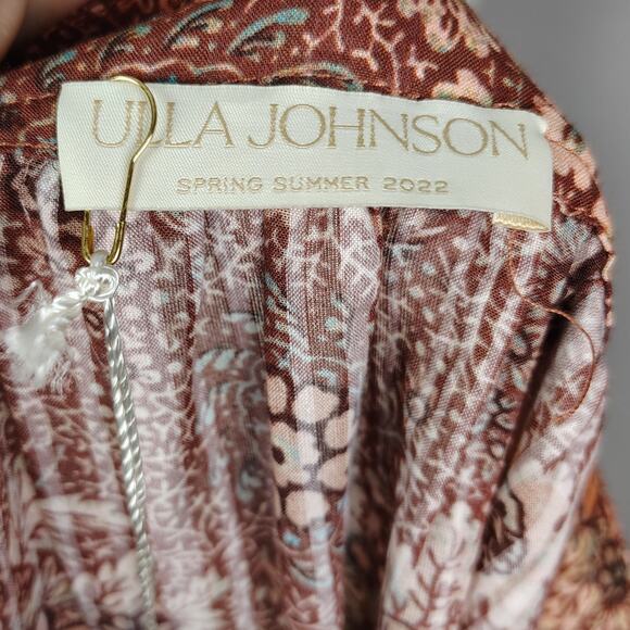 Ulla Johnson Ruffle Sleeveless Floral Elisa In Rosebud Top Size 2 - Picture 6 of 16